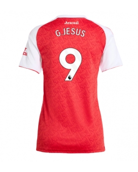Arsenal Gabriel Jesus #9 Maglia Gara Casa Repliche 2025-26 Donna Maniche Corte